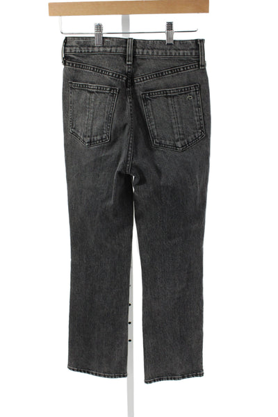 Rag & Bone Womens Straight Gray Jeans Mid Rise Inseam 25 Size 24