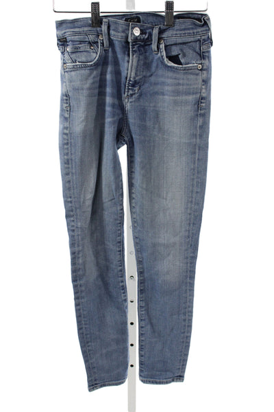 Citizens of Humanity Women Skinny Mid Rise Blue Jeans Button Size 25