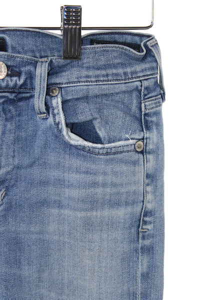 Citizens of Humanity Women Skinny Mid Rise Blue Jeans Button Size 25