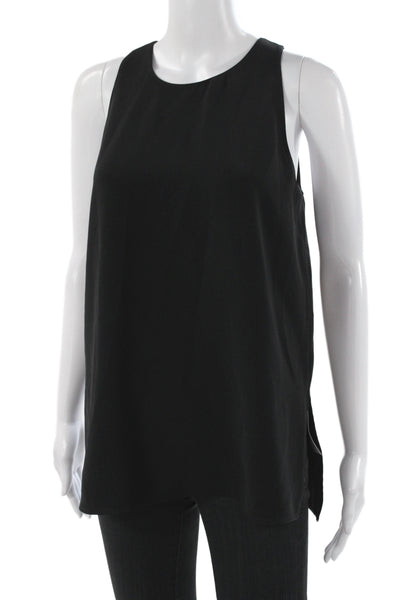 Vince Womens Black Sleeveless Basic Tank Polyester Round Neck Size S