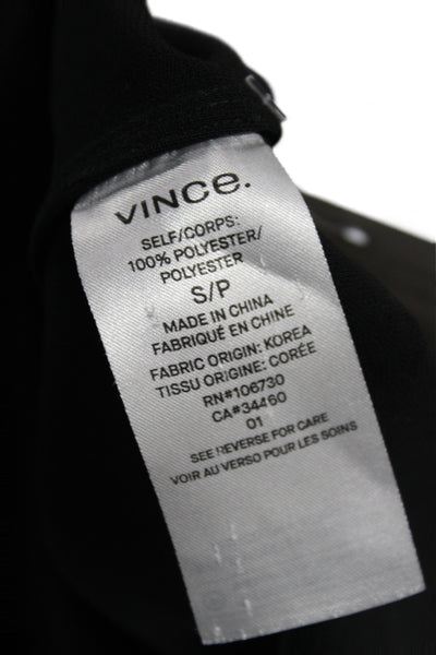 Vince Womens Black Sleeveless Basic Tank Polyester Round Neck Size S