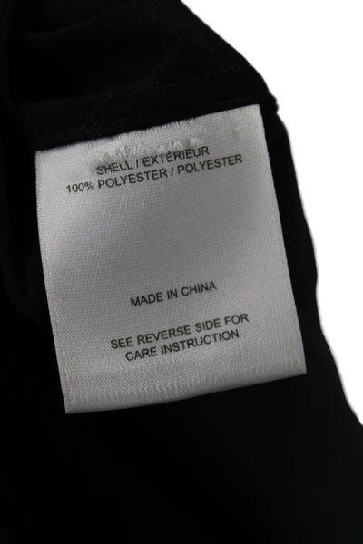 Theyskens Theory Women Black Collar Long Sleeve Button Cuff Basic Blouse Size PP