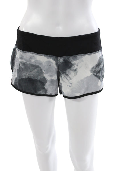 Lululemon Womens Athletic Black Batik Polyester Shorts Size 6