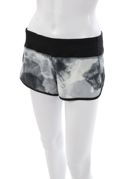 Lululemon Womens Athletic Black Batik Polyester Shorts Size 6