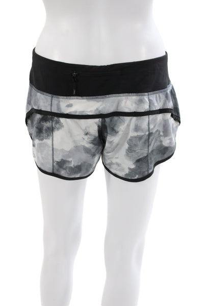 Lululemon Womens Athletic Black Batik Polyester Shorts Size 6