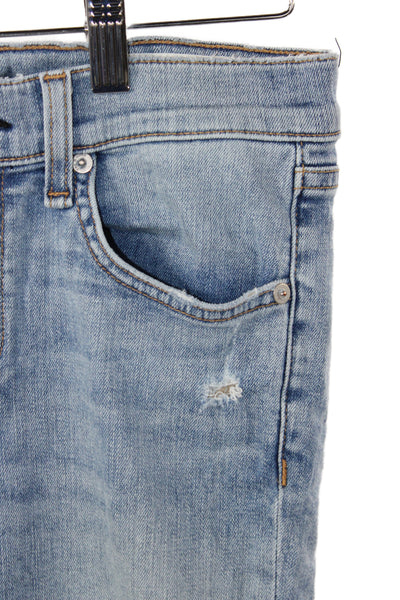 Rag & Bone Womens Skinny Jeans Blue Cotton Mid Rise Button Size 26
