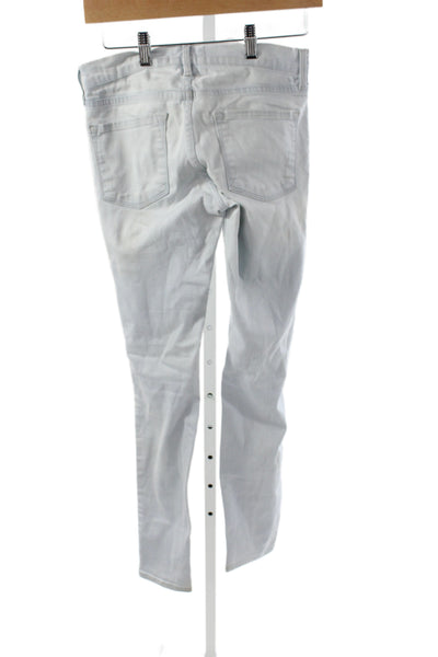 Frame Womens Skinny Blue Cotton Jeans Button Fly Inseam 30 Size 26