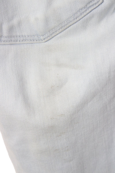 Frame Womens Skinny Blue Cotton Jeans Button Fly Inseam 30 Size 26