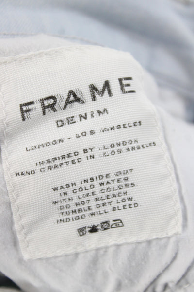 Frame Womens Skinny Blue Cotton Jeans Button Fly Inseam 30 Size 26