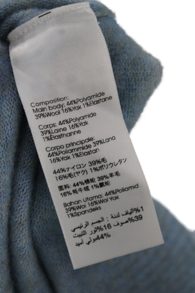 3.1 Phillip Lim Womens Blue Mock Neck Pullover Sweater 3/4 Sleeve Size XS