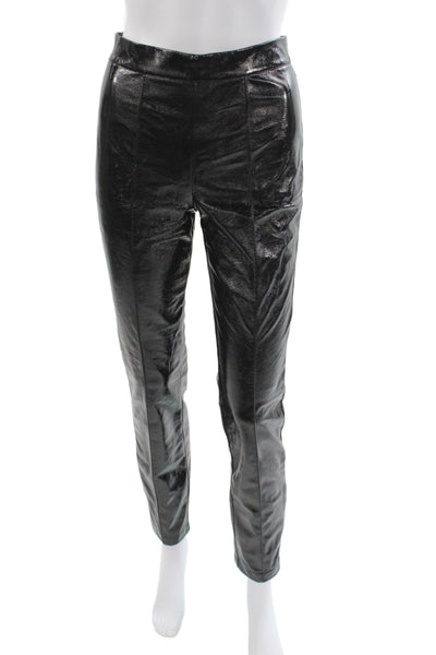 Cynthia Rowley Women Ankle Pants Black Zip Solid Inseam 30 Size 4