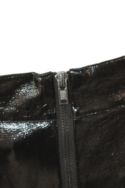 Cynthia Rowley Women Ankle Pants Black Zip Solid Inseam 30 Size 4