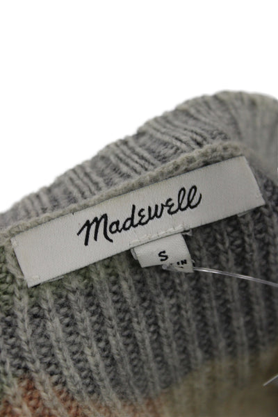 Madewell Women Pullover Camo Merino Wool Crew Neck Long Sleeve Sweater Size S