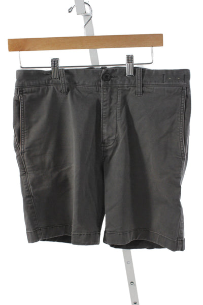Madewell Mens Chino Gray Shorts Cotton Blend Button Casual Size 31