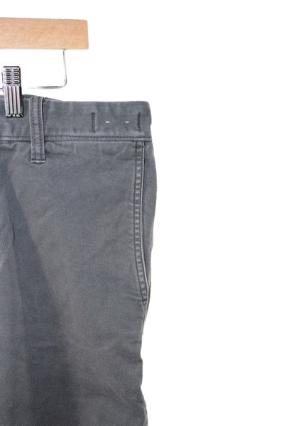 Madewell Mens Chino Gray Shorts Cotton Blend Button Casual Size 31