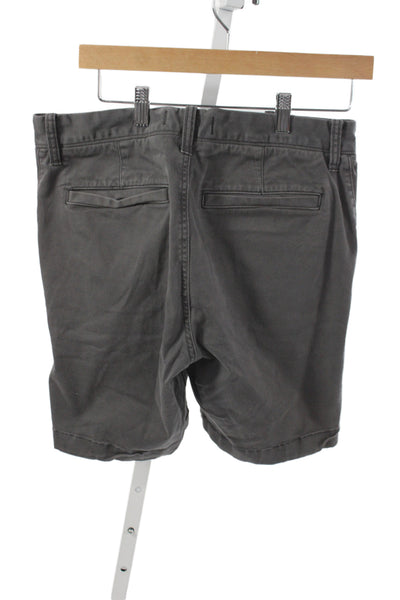 Madewell Mens Chino Gray Shorts Cotton Blend Button Casual Size 31