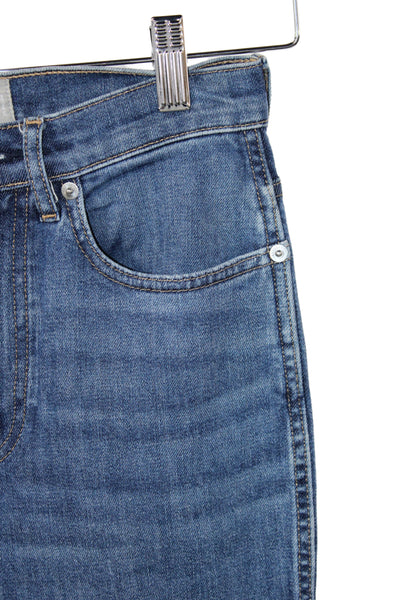 Everlane Women Bootcut Jeans Blue Cotton Mid Rise Button Size 26