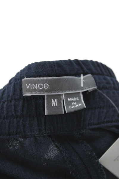 Vince Womens Jogger Pants Blue Silk Pull On Size M