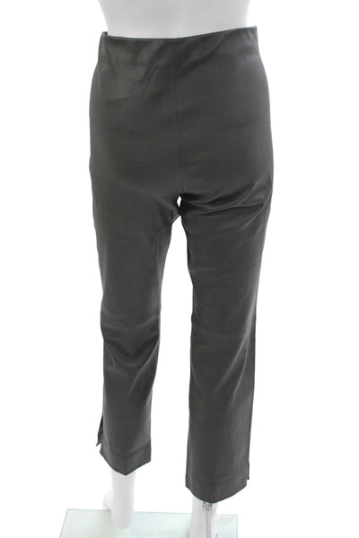 Vince Womens Ankle Black Lamb Leather Pants Size M