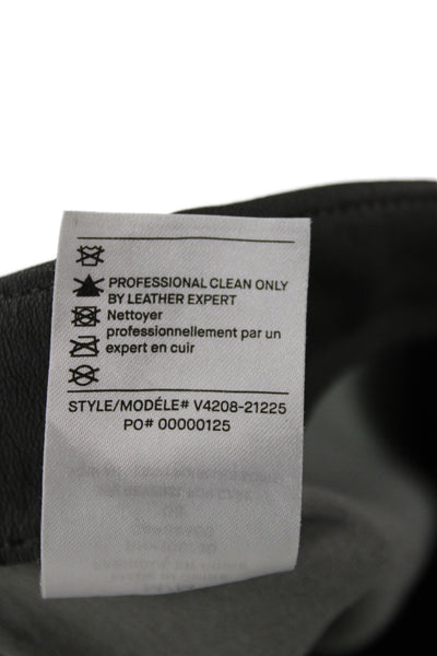 Vince Womens Ankle Black Lamb Leather Pants Size M