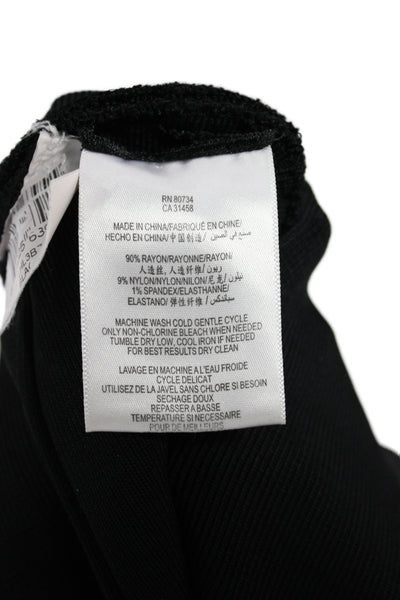 BCBGMAXAZRIA Women Bandage Mini Skirt Black Size L