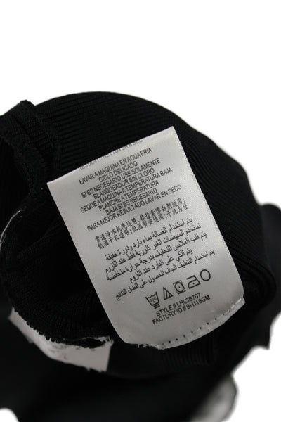 BCBGMAXAZRIA Women Bandage Mini Skirt Black Size L