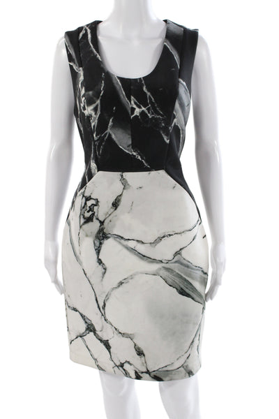 Robert Rodriguez Womens Black Silk Sleeveless Sheath Dress Knee Length Size 6