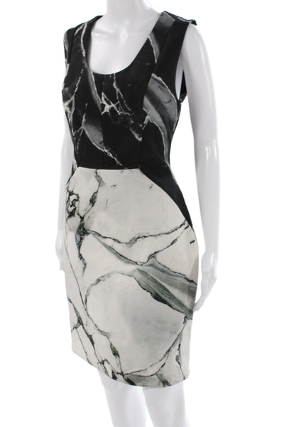 Robert Rodriguez Womens Black Silk Sleeveless Sheath Dress Knee Length Size 6