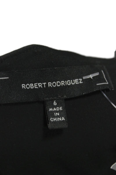 Robert Rodriguez Womens Black Silk Sleeveless Sheath Dress Knee Length Size 6