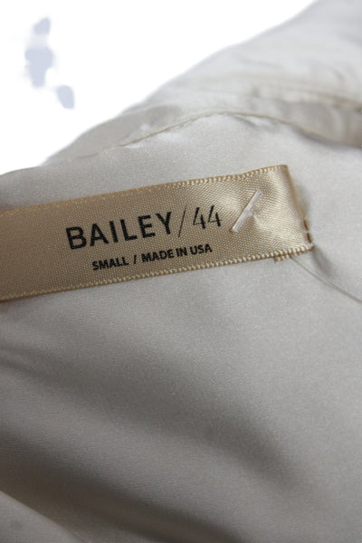Bailey 44 Women Shirt Dress Beige Long Sleeve Collared Button Mid Calf Size S