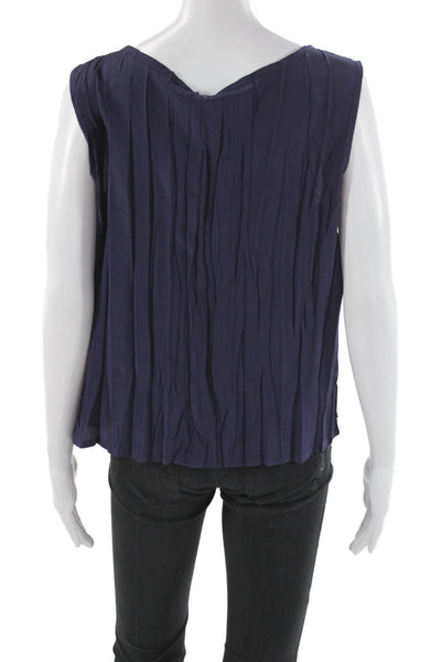Babette Women Sleeveless Scoop Neck Basic Tank Purple Polyester Size 1X