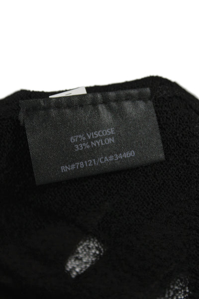 Eileen Fisher Womens Cardigan Black V-Neck Long Sleeve Viscose Size 1X