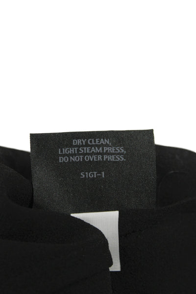 Eileen Fisher Women Tunic Blouse Black Silk Cowl Long Sleeve Size XL