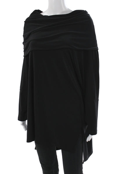 Sympli Womens Tunic Blouse Black Cowl Neck Long Sleeve Size 14