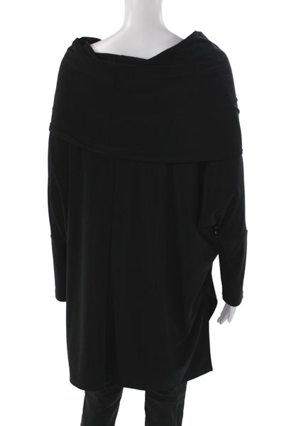Sympli Womens Tunic Blouse Black Cowl Neck Long Sleeve Size 14