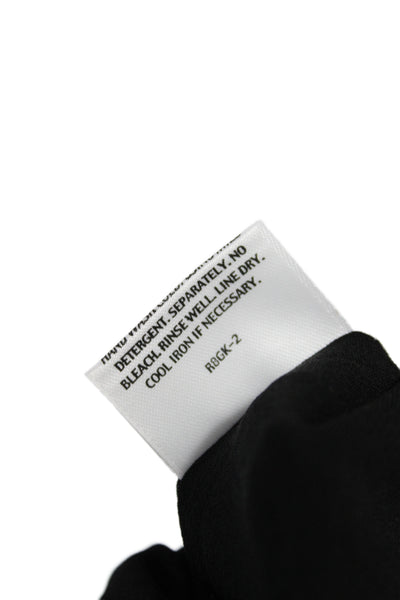 Eileen Fisher Women Basic Silk Scoop Neck Blouse Black 3/4 Sleeve Size XL