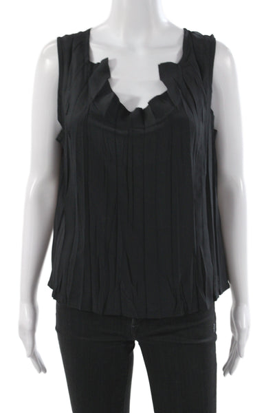Babette Women Black Basic Sleeveless Scoop Neck Tank 100% Polyester Size 1X
