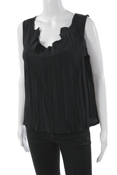 Babette Women Black Basic Sleeveless Scoop Neck Tank 100% Polyester Size 1X