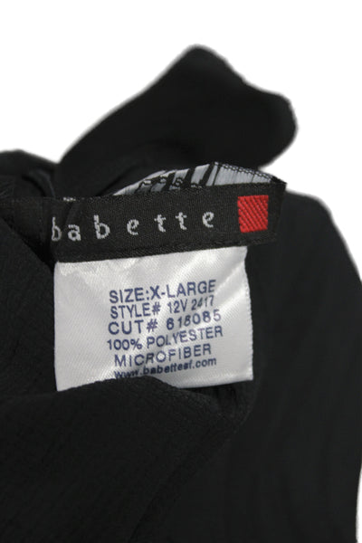 Babette Women Black Basic Sleeveless Scoop Neck Tank 100% Polyester Size 1X