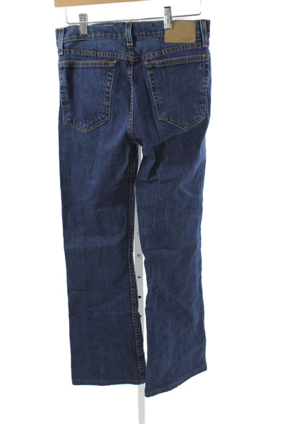 Rag & Bone Womens Straight Jeans Blue Mid Rise Button Cotton Size 26