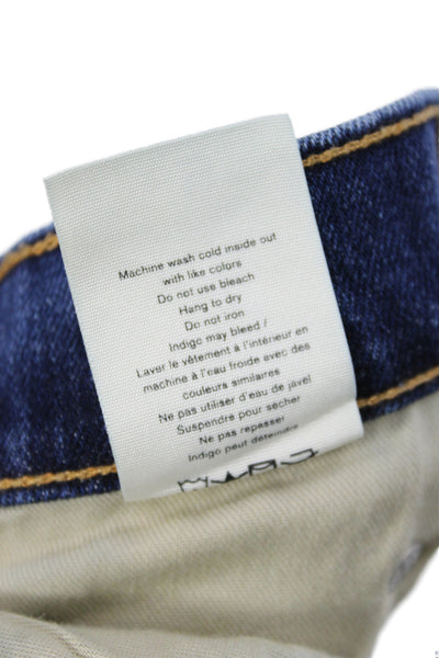 Rag & Bone Womens Straight Jeans Blue Mid Rise Button Cotton Size 26