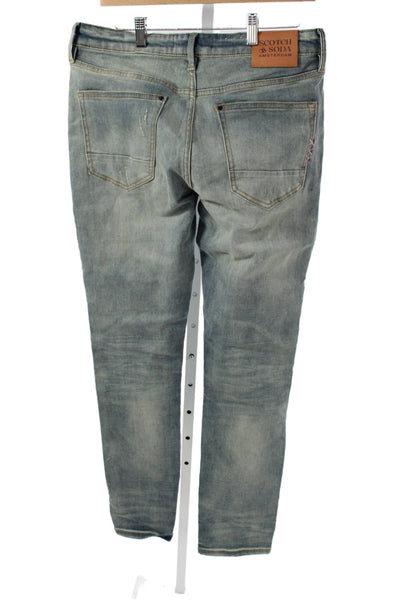 Scotch & Soda Mens Straight Blue Jeans Size 33