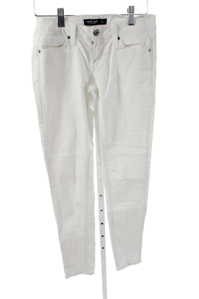 Just USA Black Label Womens Skinny White High Rise Cotton Jeans Size 25