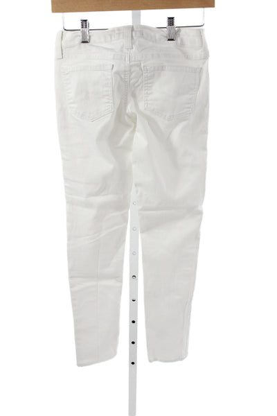 Just USA Black Label Womens Skinny White High Rise Cotton Jeans Size 25