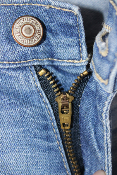 Flying Monkey Womens Skinny Distressed Blue High Rise Jeans Size 26