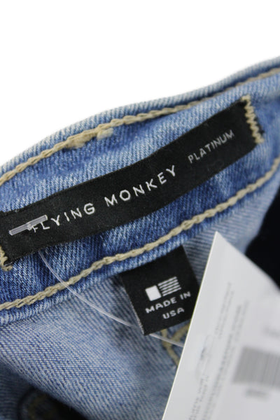 Flying Monkey Womens Skinny Distressed Blue High Rise Jeans Size 26