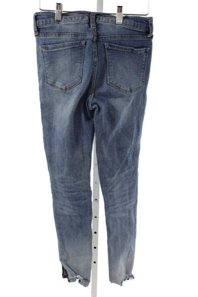 Vervet Women Skinny Jeans Blue High Rise Cotton Blend Button Size 27