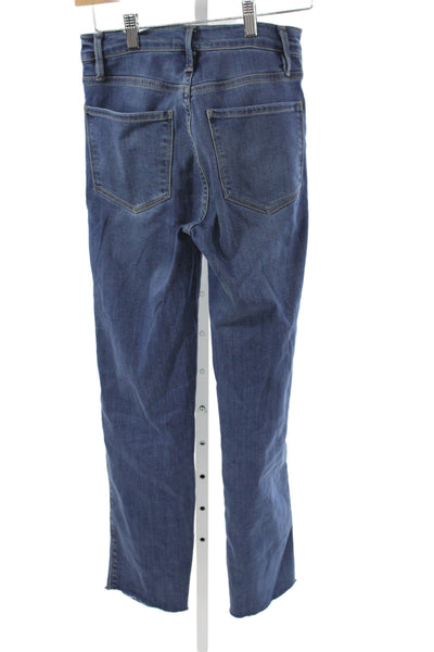 Frame Womens Cropped High Rise Blue Cotton Jeans Size 24