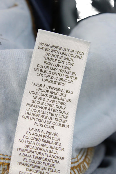 Frame Womens Cropped High Rise Blue Cotton Jeans Size 24