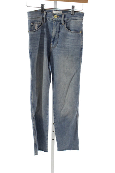 Frame Womens Cropped High Rise Blue Jeans Size 24